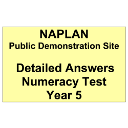 NAPLAN Demo Answers Numeracy Year 5